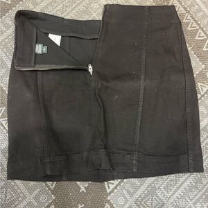 Wild Fable Black Zip-Front Skirt